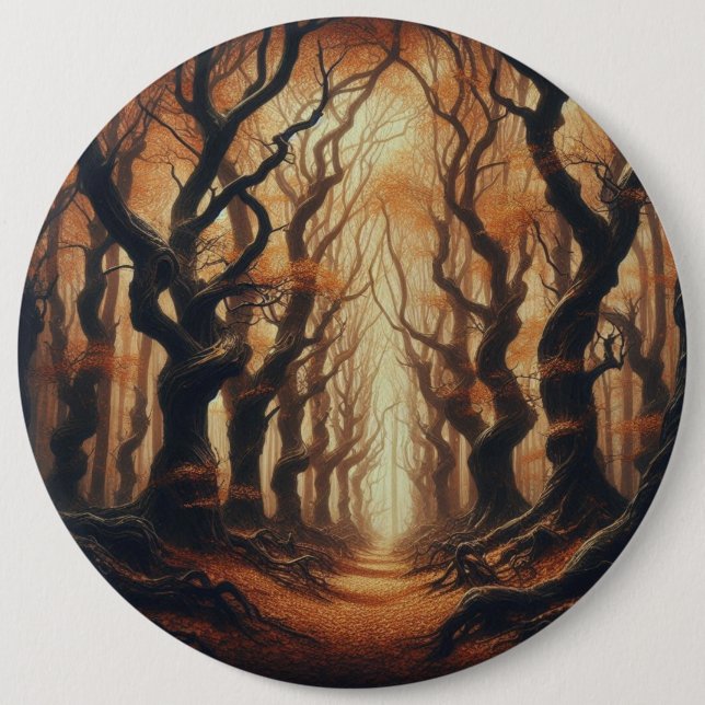 Gothic Autumn woods 6 Cm Round Badge (Front)