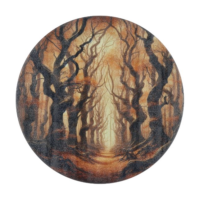 Gothic Autumn woods Cutting Board (Front)
