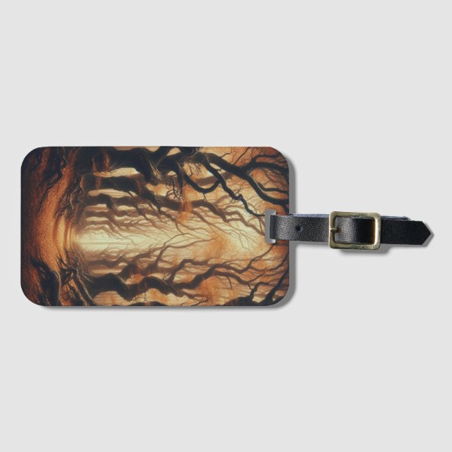 Gothic Autumn woods Luggage Tag (Front Horizontal)