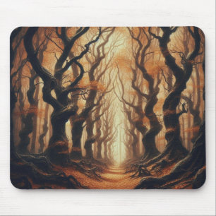 Gothic Autumn woods Mouse Mat