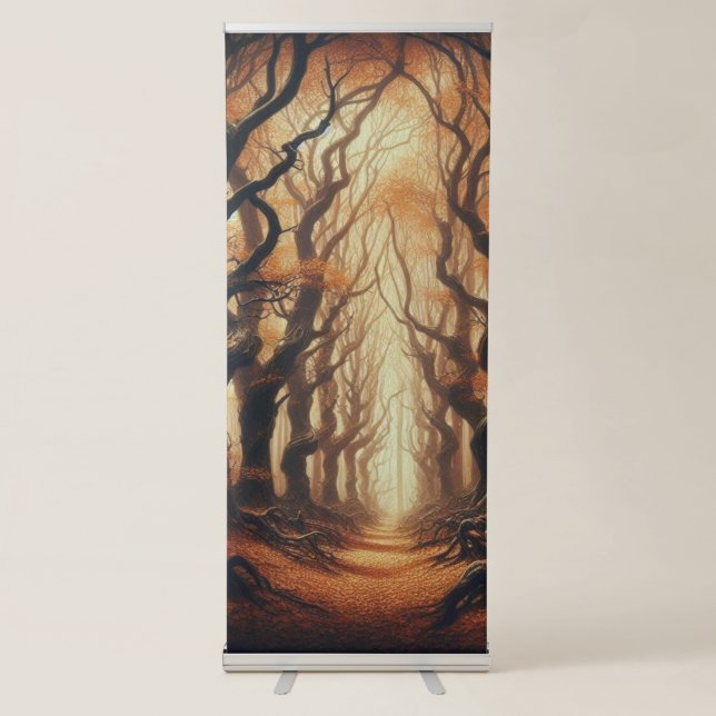 Gothic Autumn woods Retractable Banner (Front)
