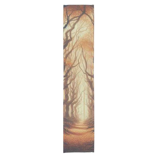 Gothic Autumn woods Short Table Runner (Front)