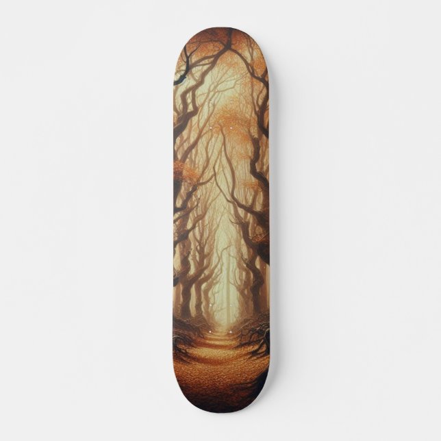 Gothic Autumn woods Skateboard (Front)