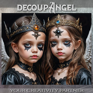 Gothic Baby Angels: Melissa and Adele - Decoupage Tissue Paper