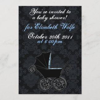 'Gothic Baby Carriage- Boy' Invitation