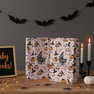 Gothic Baby Carriage Halloween Pink Small Gift Bag