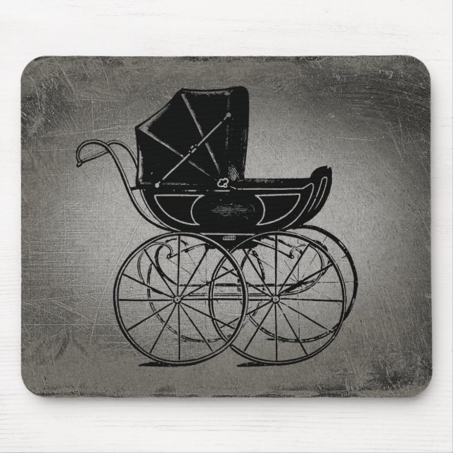 Gothic Baby Carriage Mouse Mat (Front)