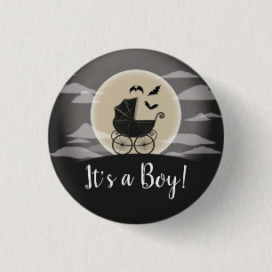 Gothic Baby Shower Halloween Carriage 3 Cm Round Badge