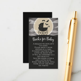 Gothic Baby Shower Halloween Carriage Enclosure Card
