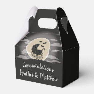 Gothic Baby Shower Halloween Carriage Favour Box