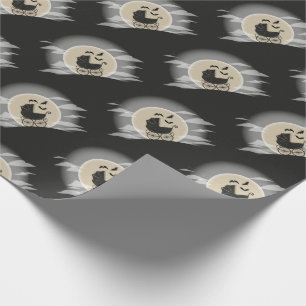 Gothic Baby Shower Halloween Carriage Wrapping Paper