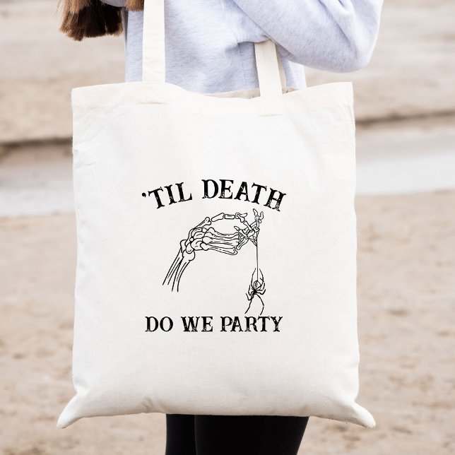 Gothic Bachelorette Party Personalised Bridesmaid Tote Bag (Creator Uploaded)