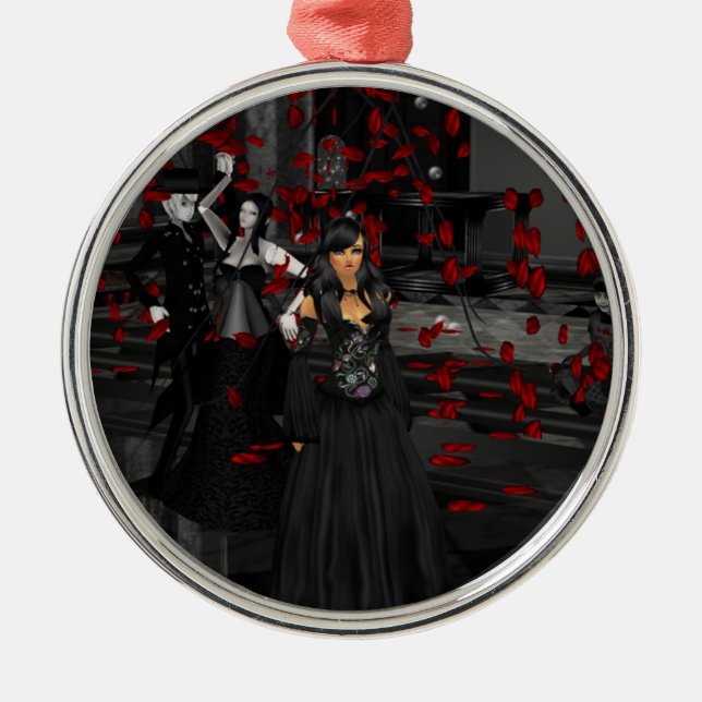 Gothic Ball Room Round Ornament (Front)