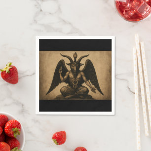 Gothic Baphomet Napkin