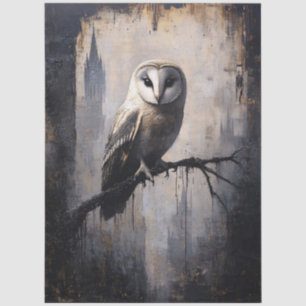Gothic Barn Owl Furniture Decoupage Tissue Paper