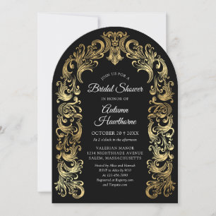 Gothic Baroque Arch Bridal Shower Invitation