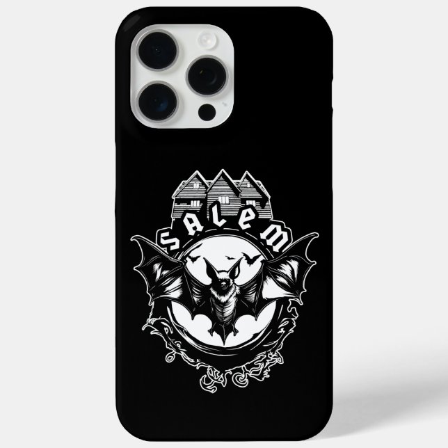Gothic Bat And Salem Witch House Case-Mate iPhone Case (Back)