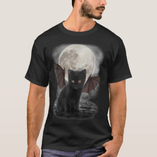 Gothic Bat Cat Vampire Funny Gifts Cats Lover T-Shirt