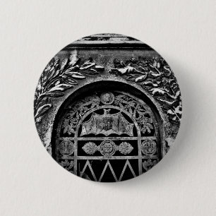 Gothic bat crypt 6 cm round badge