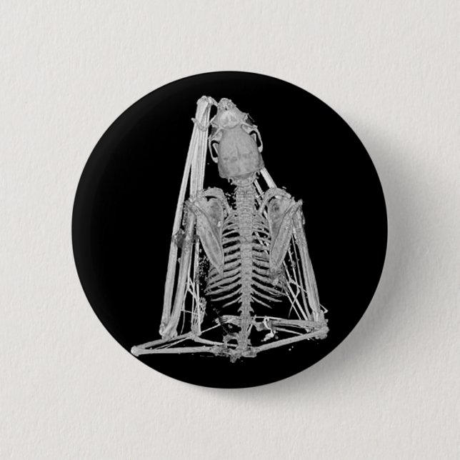 Gothic Bat Skeleton 6 Cm Round Badge (Front)