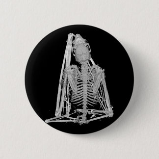 Gothic Bat Skeleton 6 Cm Round Badge