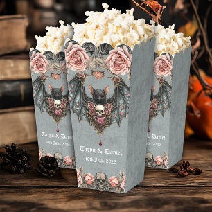 Gothic Bat Wedding Popcorn Box