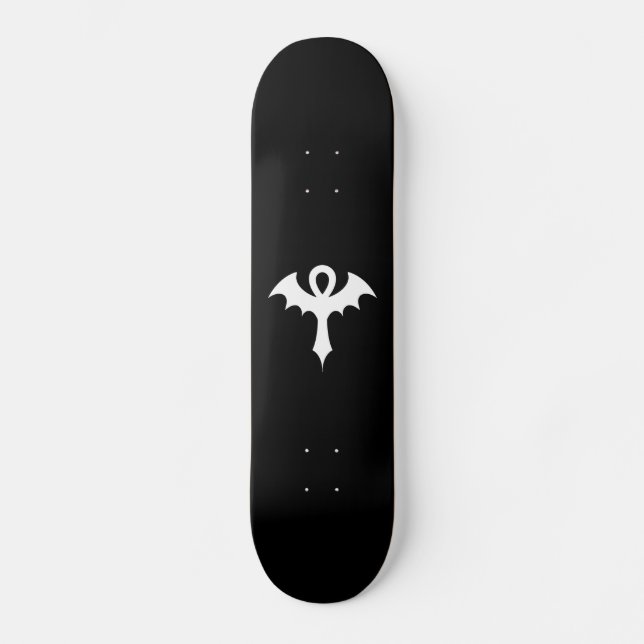 Gothic Bat Wing Ankh Skateboard (Front)