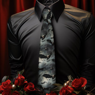 Gothic Bats Halloween   Gothic Wedding Tie