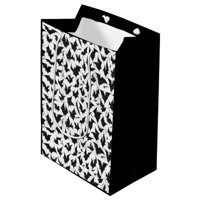 Gothic Bats Medium Gift Bag (Front Angled)