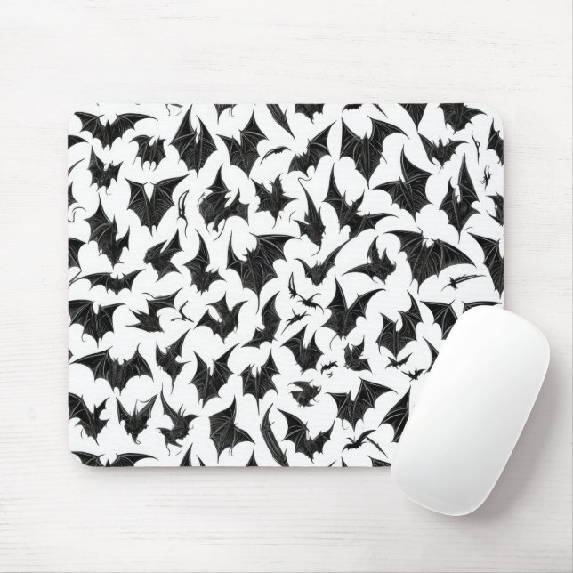 Gothic Bats Mouse Mat (With Mouse)