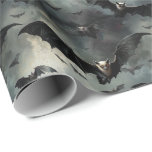 Gothic Bats Stormy Sky Halloween & Gothmas Wrapping Paper<br><div class="desc">Gothic Bats Stormy Sky Wrapping Paper | Fabulous Halloween & Gothic Christmas Design Elevate your Halloween and Gothic Christmas gifting with this fabulous Gothic Bats Stormy Sky Wrapping Paper. The oil painting effect captures bats in flight against a stormy sky, creating a perfect blend for Dracula themes. The colours, predominantly...</div>