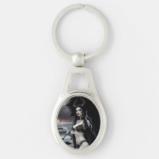 Gothic Beach Beauty Key Ring