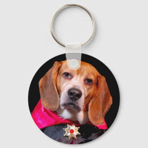 Gothic Beagle Dogula keychain