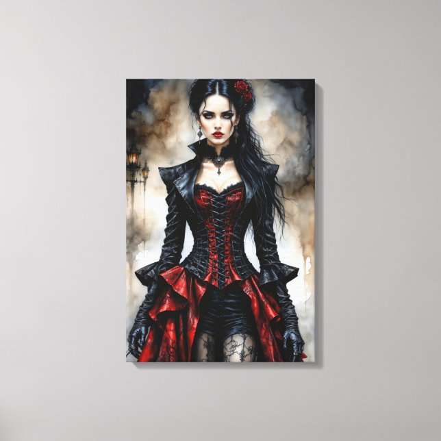 Gothic Beauty Canvas Print (Front)