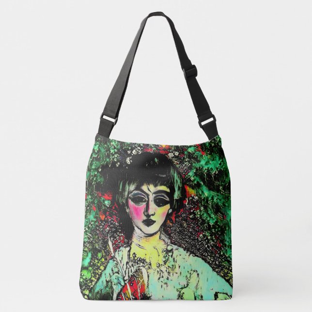 Gothic Beauty Portrait  Crossbody Bag (Front)