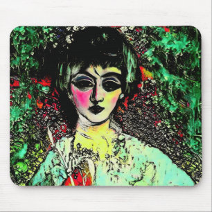 Gothic Beauty Portrait Mouse Mat