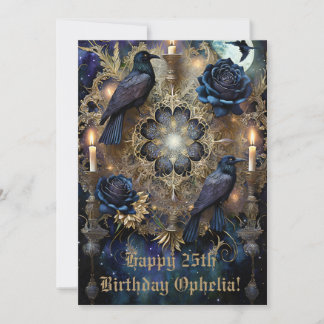 Gothic Birthday Card Blue 