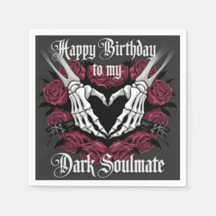 Gothic Birthday Design for Your Dark Soulmate Napkin