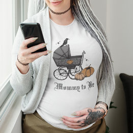 Gothic Black A Baby is Brewing Fall Baby Shower Tri-Blend Shirt
