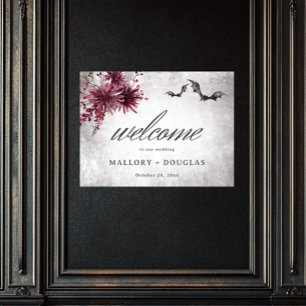 Gothic Black & Burgundy Halloween Order of Events Poster