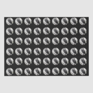 Gothic Black Crow & Tower Spooky Halloween Tissue Paper