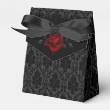 Gothic Black Damask Rose Wedding