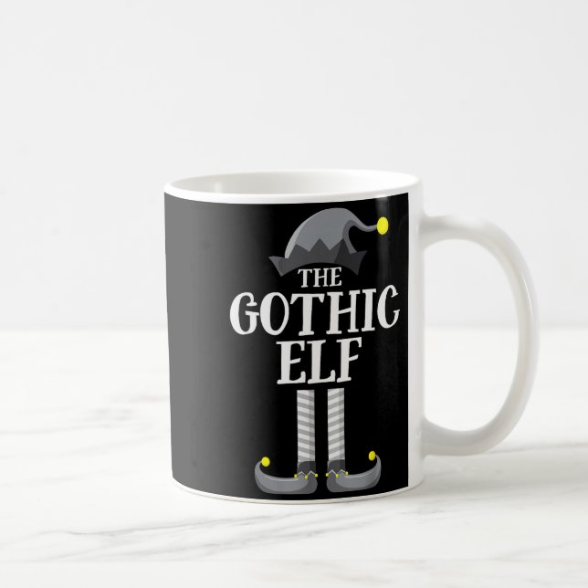 Gothic Black Elf Matching Family Group Christmas P Coffee Mug (Right)