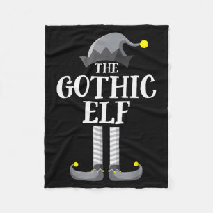 Gothic Black Elf Matching Family Group Christmas P Fleece Blanket