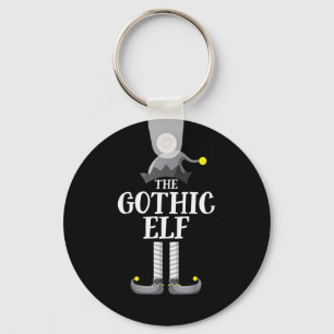 Gothic Black Elf Matching Family Group Christmas P Key Ring