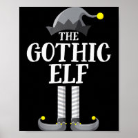 Gothic Black Elf Matching Family Group Christmas P