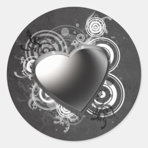 Gothic Black Heart Sticker