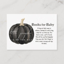 Gothic Black Little Pumpkin On Way Books for Baby