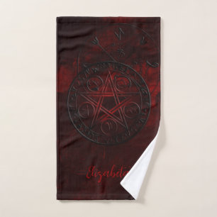 Gothic Black Magic Seals Bath Towel Set