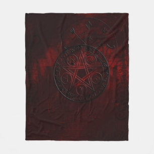 Gothic Black Magic Seals Fleece Blanket